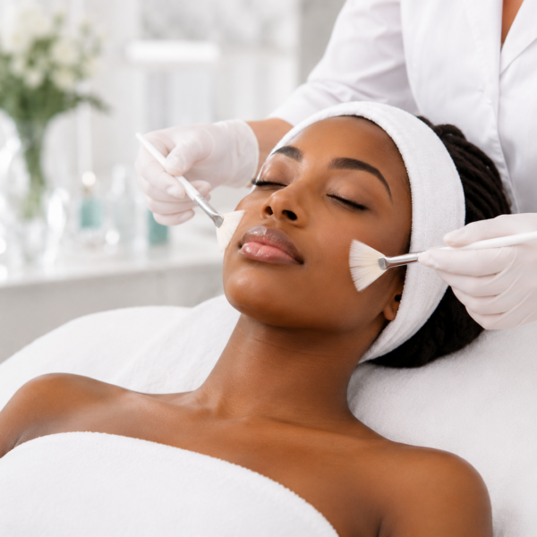 Chemical Peeling Course | Neo Aesthetics Medical International Academy | Hallandale Beach, Florida Student receiving a chemical peel treatment during the Chemical Peeling Course at Neo Aesthetics Medical International Academy in Hallandale Beach, Florida.