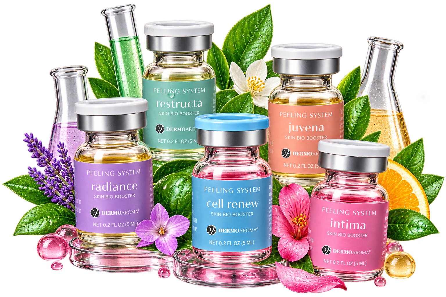 Professional skincare serums for the Microneedling Workshop at Neo Aesthetics and Medical International Academy in Hallandale Beach, FL
