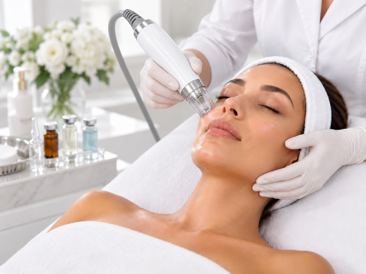Microneedling RF treatment training at Neo Aesthetics and Medical International Academy in Hallandale Beach, FL