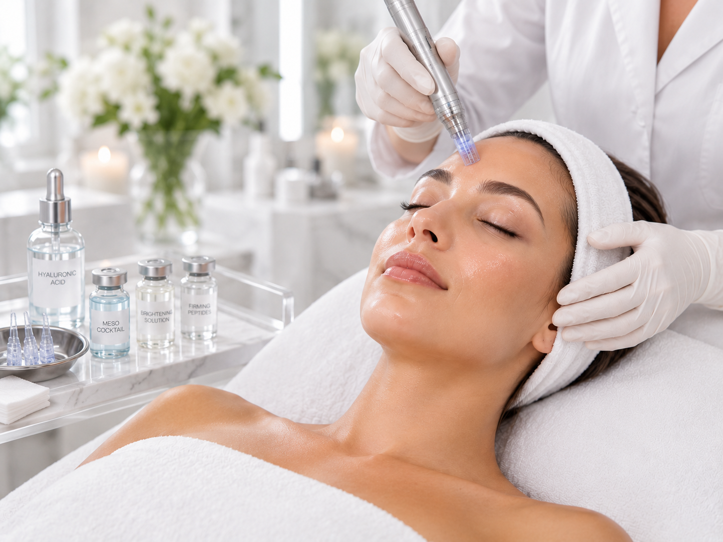 Microneedling treatment training at Neo Aesthetics and Medical International Academy in Hallandale Beach, FL